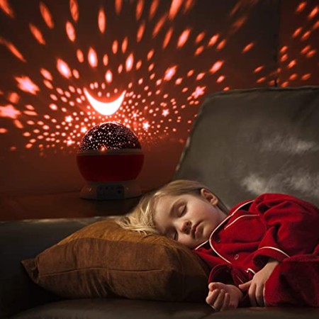 Proiector LED Galaxy Stars, Lampa de Veghe cu Cer Înstelat, 9 Moduri de Afișare, Rotație, Alimentare USB sau Baterii, pentru Copii