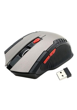Mouse Optic Gaming Wireless, 1600 DPI, culoare Silver