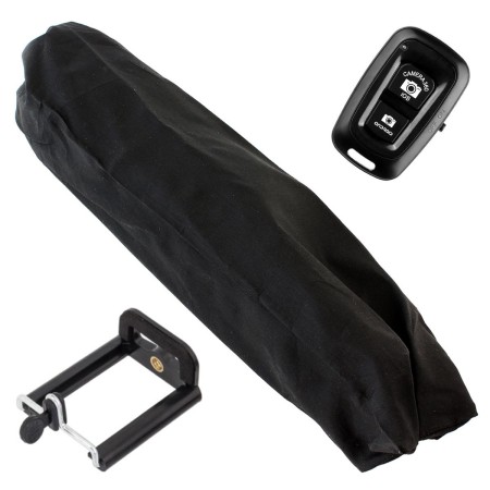 Trepied fotografic din aluminiu, compact, cu suport mobil 3D + Telecomanda Bluetooth
