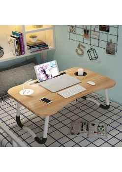 Masa pentru Laptop plianta din MDF, dimensiune 60 x 39,5 cm, cu USB, lampa si ventilator