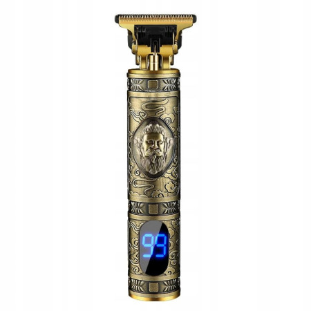 Aparat de tuns barba sau parul Trimmer Profesional lama din titan + ceramica, cu acumulator,  accesorii incluse T9