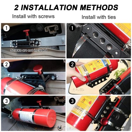 Suport universal pentru Extinctor, Stingator, cu prindere pe rollbar sau cabina, destinatie ATV, SSV, UTV, Off-Road