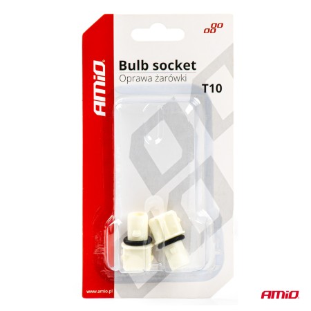 Set 2 socluri bec T10, W5W, W3W, W16W, cu garnitura din cauciuc