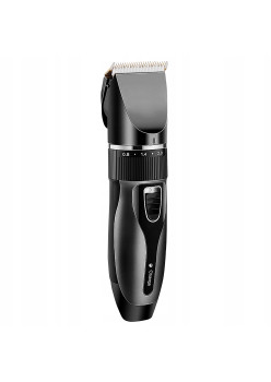 Masina de tuns caini profesional cu acumulator, lama titan si ceramica, incarcare USB, Negru