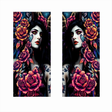Set 2 Stickere Auto pentru Stâlpii Ușilor, Print Autoadeziv Outdoor, 2x 50x22cm, Folie OraJet EcoSolvent