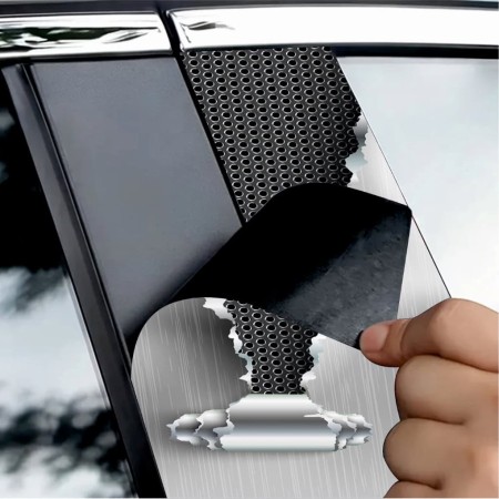Set 2 Stickere Autoadezive pentru Stâlpi Uși Auto, OraJet EcoSolvent, Print HD Exterior, 50x22 cm