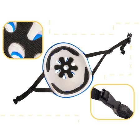 Set Protectie pentru copii, 7 piese, model SKATEBOARD, culoarea Albastra