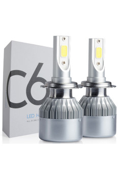 Set 2 becuri LED Auto, model C6, soclu H11, 6000K, 36W, 3500Lm​, plug & play