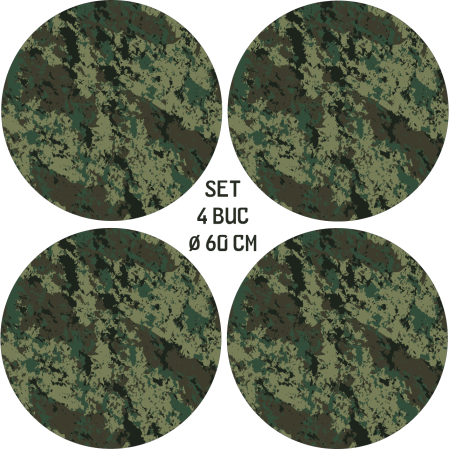 Set folii personalizare jante auto model FJT-07, 4 bucati, diametru 60 cm, imprimare EcoSolvent, adeziv exterior rezistent