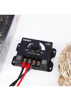 Dimmer LED cu reglaj manual, 12V - 24V, 360W - 720W, 30A