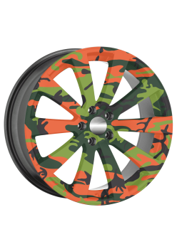 Folie decorativa jante auto FJT-29, set 4 bucati, Ø 60 cm, autoadeziva, imprimare EcoSolvent, rezistenta UV si umezeala