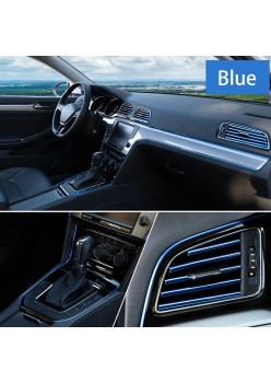 Banda decor interior crom TUNING, 5m, ALBASTRU