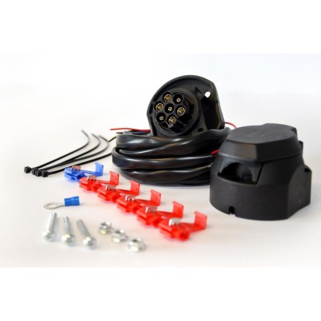 Kit Cablaj Carlig Remorca cu Priza 7 Pini – Lungime 1.5m, Universal, Cu Accesorii Montaj, Compatibil 12V