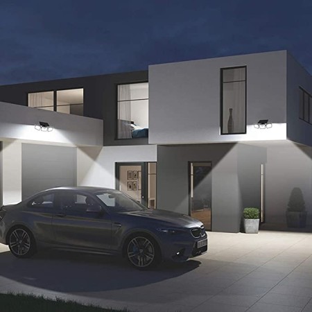 Lampă Solară LED TRIO cu Senzor de Mișcare și Senzor Crepuscular, 171 COB LED, Panou Solar Detașabil, 3 Moduri Iluminare, IP65, 2400mAh, Alb Rece