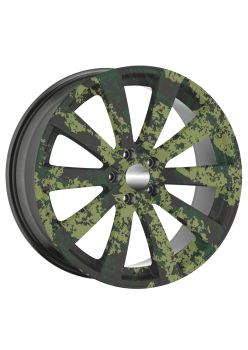 Set folii personalizare jante auto model FJT-07, 4 bucati, diametru 60 cm, imprimare EcoSolvent, adeziv exterior rezistent