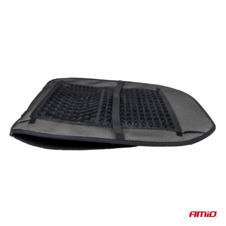 Husa scaun auto cu bile de masaj si suport lombar, dimensiuni 97 x 44 cm, culoare Neagra