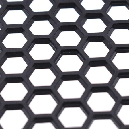 Grilă Sport Tuning Tip Fagure, Negru, 120x40 cm, Model Hexagon 10x10 mm – Universală, Decupabilă