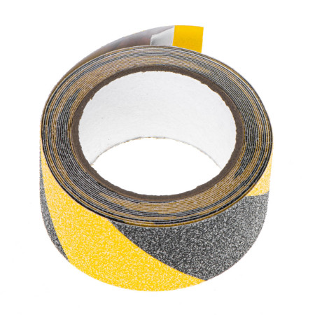 Banda anti alunecare de protectie, autoadeziva, 5m x 5cm, Negru-Galben