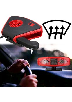 Aeroterma Auto 3in1, pentru ventilatie, incalzire sau dezaburire geam auto, 12V, 150W, cu lanterna