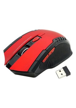 Mouse Optic Gaming Wireless, 1600 DPI, culoare Rosu