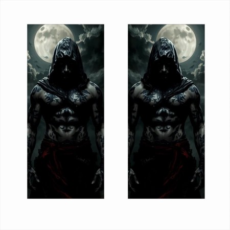 Set 2 Stickere Auto pentru Stalpi Usi, Print HD EcoSolvent, Folie OraJet Oracal Autoadeziva, 50x22 cm, Exterior