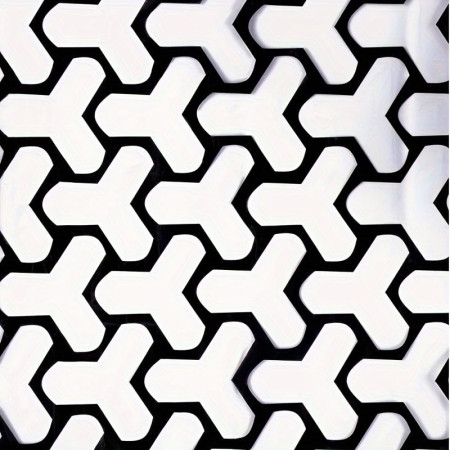 Set 2 Folii Autoadezive pentru Stopuri Auto, Model Honeycomb Triangle, Negru Mat, 2 x 48x30 cm, Oracal