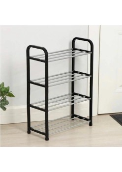Raft Elegant pentru depozitare Pantofi sau Pantaloni, cu traverse metalice, 4 nivele, dimensiuni 58 x 42 x 18 cm