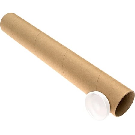 Tub din carton pentru protectie la transport folii si printuri, lungime 130 cm, diametru Ø76mm, grosime perete 4mm