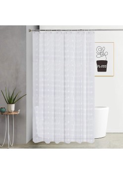 Perdea de dus semitransparenta din PEVA, dimensiune 180 x 180 cm