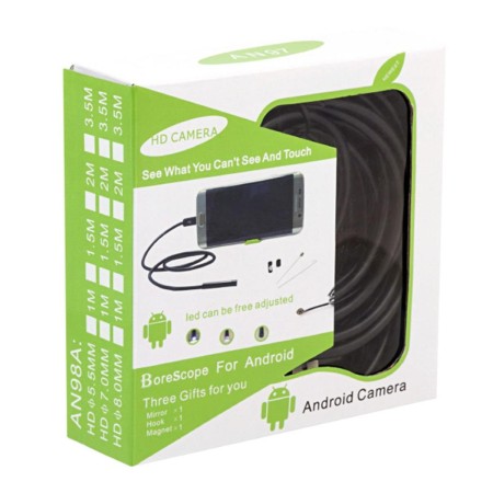 Camera endoscopica de inspectie, waterproof, 5,5mm, conectare Android/Windows prin microUSB - USB, lungime cablu 5m