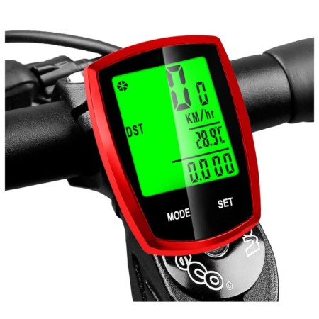 Vitezometru Digital Wireless pentru Bicicletă – Afișaj LCD, Rezistent la Apă, Compatibil cu Roți de 14-29 Inch, Negru