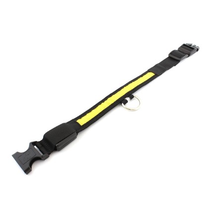 Zgarda iluminata cu LED pentru caine sau pisica, culoare Galben, AVX-AG232B