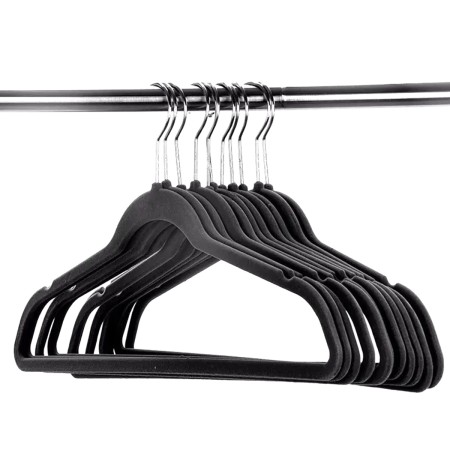 Set 20 de umerase catifelate, acoperite cu catifea moale, culoare Neagra
