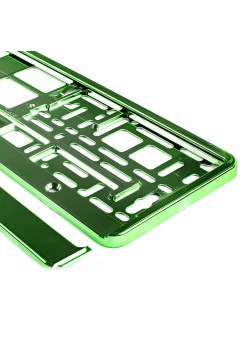 Suport numar inmatriculare din plastic, calitate Premium, culoare VERDE
