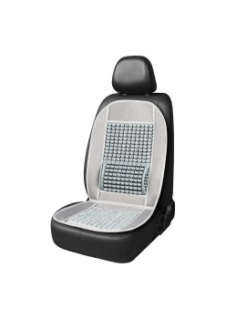 Husa scaun auto cu bile de masaj si suport lombar, dimensiuni 97 x 44 cm, culoare Gri