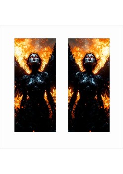 Set 2 Stickere Decorative Auto pentru Stalpi Usi – Print Autoadeziv OraJet, EcoSolvent Outdoor, 50x22 cm