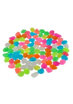 Set 100 pietre decorative fluorescente, culoare Multicolor, AVX-AG653C