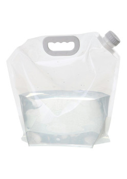 Canistra 10l reutilizabila, pliabila, etansa, transparenta, pentru apa potabila necesara in calatorii, camping, off-road, ATV