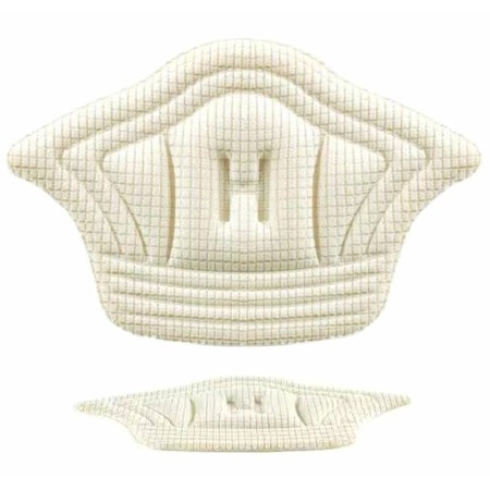 Set 10 buc. (5 seturi) de pernite protectie calcaie pentru incaltaminte, autoadezive, din spuma moale si material textil, culoare CREM