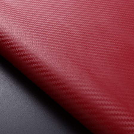 Folie colantare auto Carbon 3D - Rosu (3m x 1,27m)