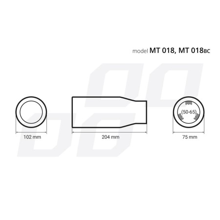 Ornament toba esapament din otel inoxidabil MT 018BC