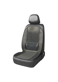 Husa scaun auto cu bile de masaj si suport lombar, dimensiuni 97 x 44 cm, culoare Neagra