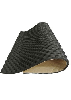 Material insonorizant auto adeziv reliefat, dimensiune 80cm x 50cm x 15mm, culoare Neagra