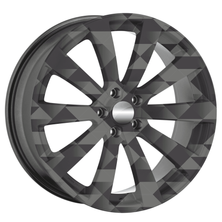 Set 4 Folii Autoadezive Jante Auto Oracal Ø60 cm Model FJT-25, Imprimare EcoSolvent, Exterior, Negru