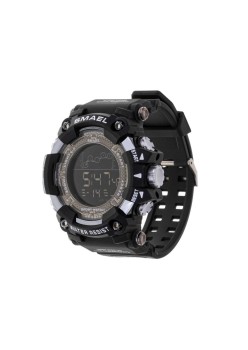 Ceas Militar pentru barbati, SMAEL, impermeabil, afisaj LED, culoare Negru