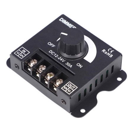 Dimmer LED cu reglaj manual, 12V - 24V, 360W - 720W, 30A