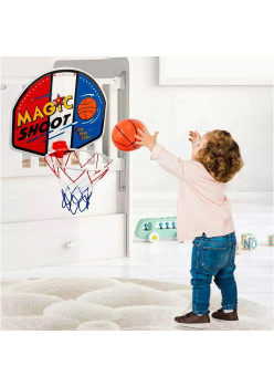 Set MINI pentru copii, Cos de basket + Minge + Pompa, pentru activitati in aer liber sau interior