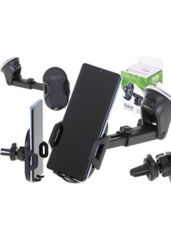 Suport de telefon 2in1 cu prindere in parbriz sau grila de ventilatie