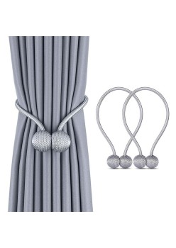 Bratara magnetica de prindere perdele/draperii, model SILVER BALLS