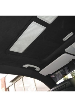 Material pentru reconditionare plafon auto, material textil cu spate buretat, culoare Neagra, dimensiune 2m x 1,50m